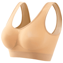 Wide-strap seamless tank bra with built-in lining, view 9