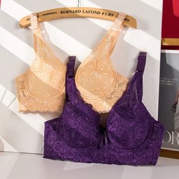 Lace full-cup underwire bra, lightly padded, view 11