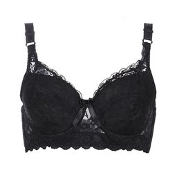 Lace full-cup underwire bra, lightly padded, view 5