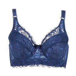 Lace full-cup underwire bra, lightly padded, view 2