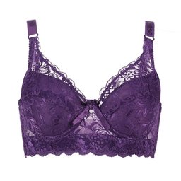 Lace full-cup underwire bra, lightly padded, view 4