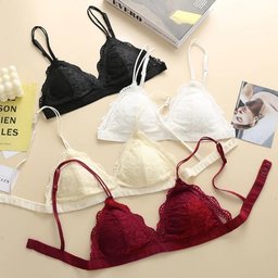 Floral lace double-strap wireless bralette, view 7