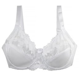 Plus size lace underwire bra for D to F cups, view 3