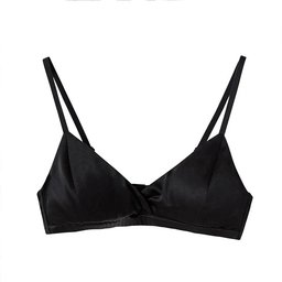 Wireless 3/4 cup bra with natural silk lining, view 5