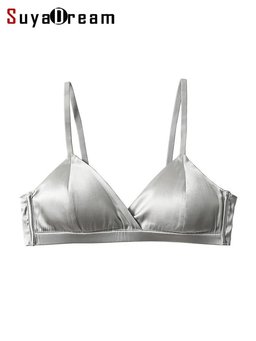 Wireless 3/4 cup bra with natural silk lining, view 9
