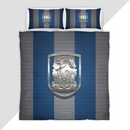 Huddersfield Town FC EFL Championship Blue and White Metal Mesh Duvet Cover - Huddersfield Town Bedding Set