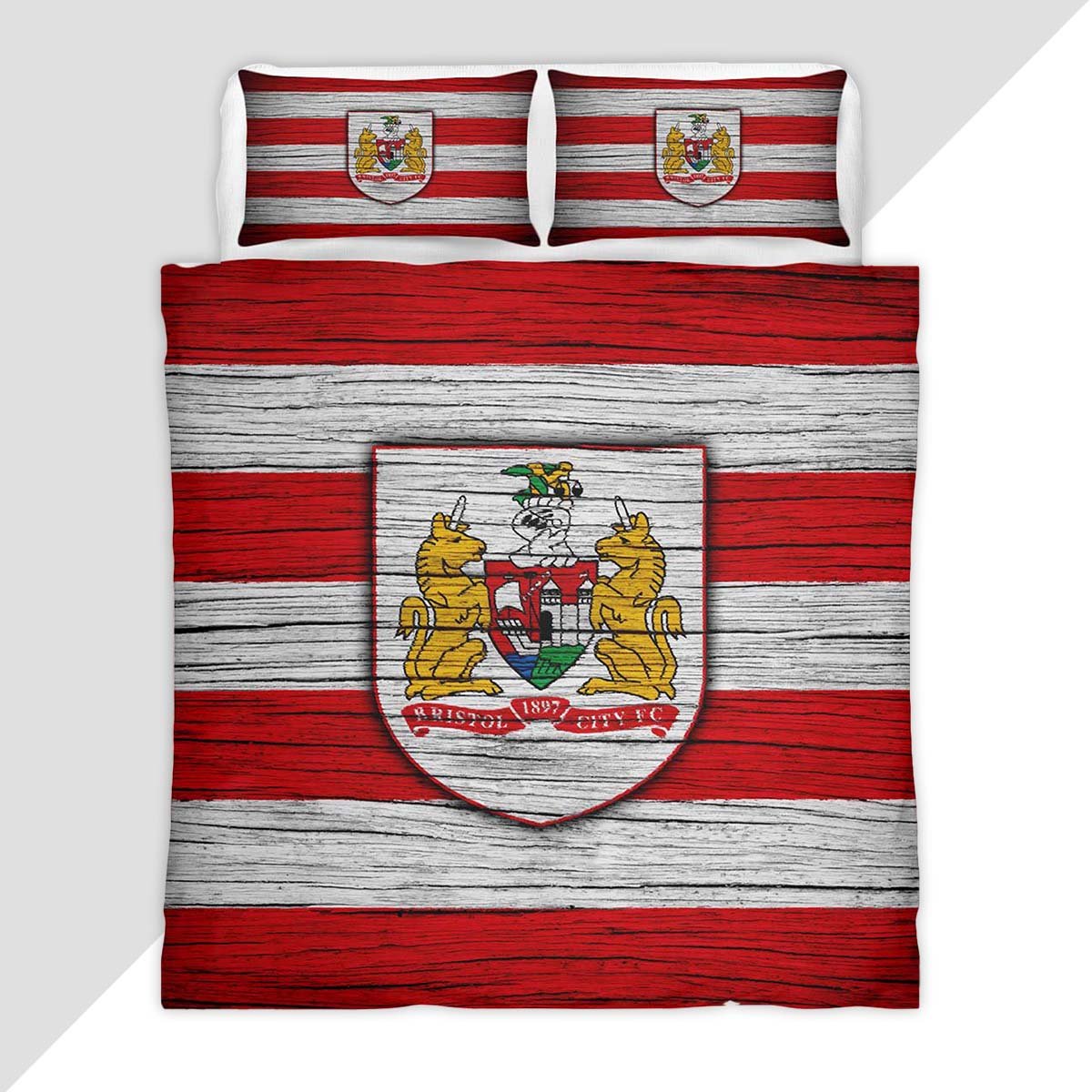 Bristol City FC EFL Championship 11 Duvet Cover - Bristol City Bedding Set