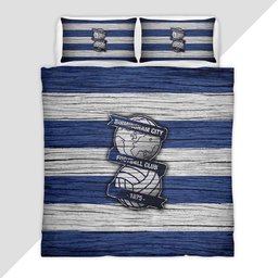 Birmingham City FC EFL Championship Wooden Duvet Cover - Birmingham City Bedding Set