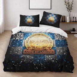 Blackburn Rovers FC EFL Championship Blue White Checkered Diamond Style Duvet Cover - Blackburn Rovers Bedding Set 2