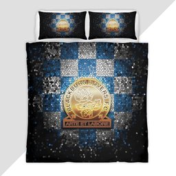 Blackburn Rovers FC EFL Championship Blue White Checkered Diamond Style Duvet Cover - Blackburn Rovers Bedding Set