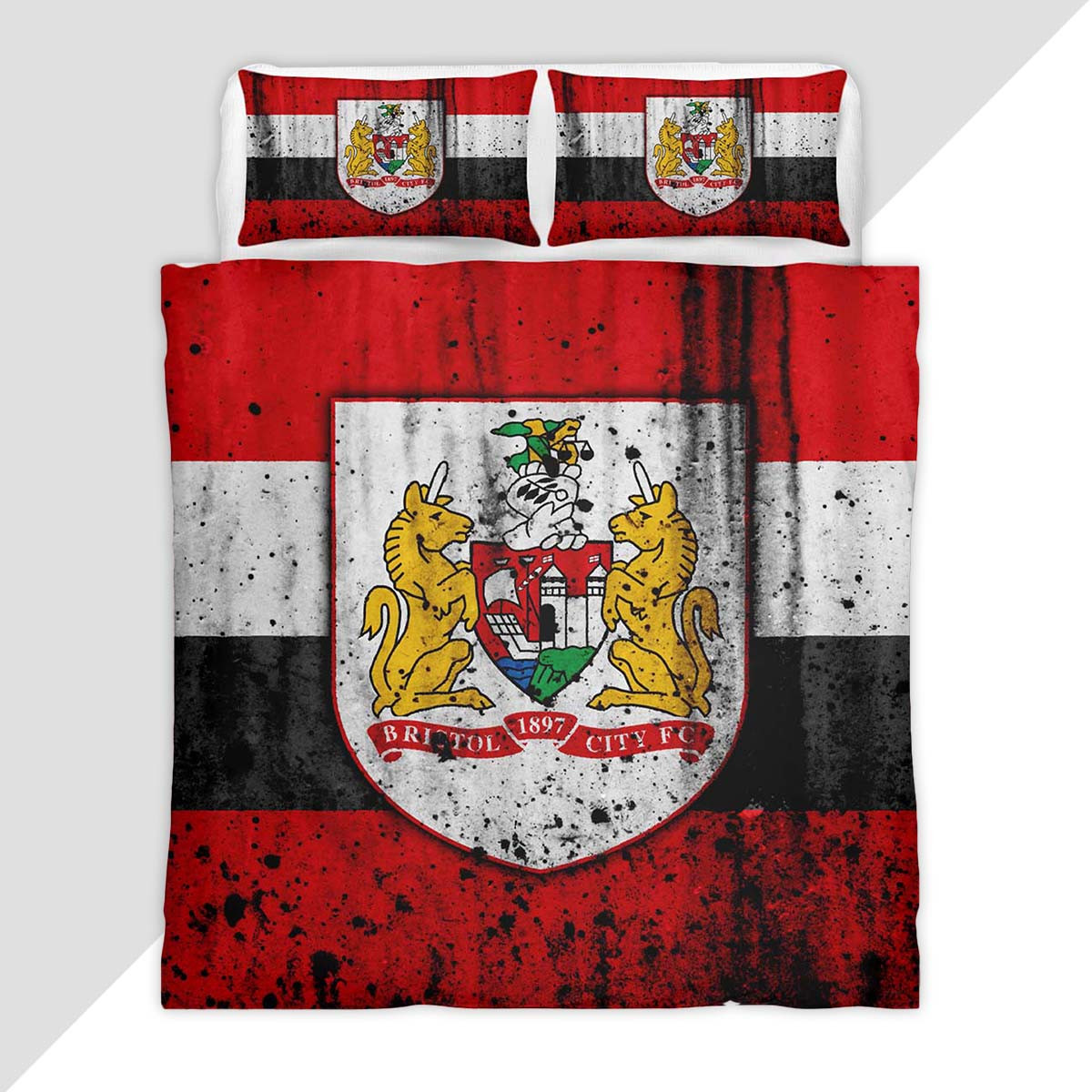 Bristol City FC EFL Championship 12 Duvet Cover - Bristol City Bedding Set