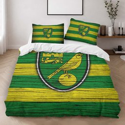 Norwich City FC EFL Championship Wooden Duvet Cover - Norwich City Bedding Set 2