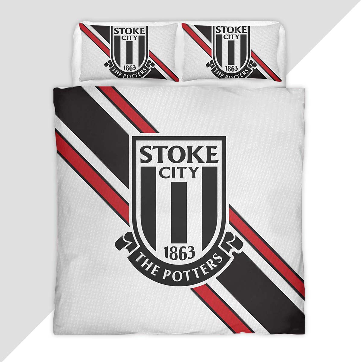 Stoke City FC EFL Championship 01 Duvet Cover - Stoke City Bedding Set