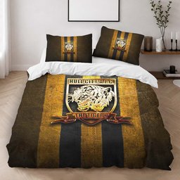 Hull City FC EFL Championship Yellow Metal Background Duvet Cover - Hull City Bedding Set 2