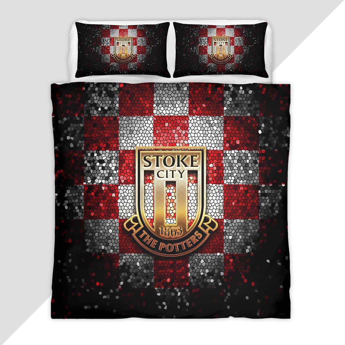 Stoke City FC EFL Championship 08 Duvet Cover - Stoke City Bedding Set