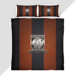 Hull City FC EFL Championship Yellow Black Metal Mesh Duvet Cover - Hull City Bedding Set