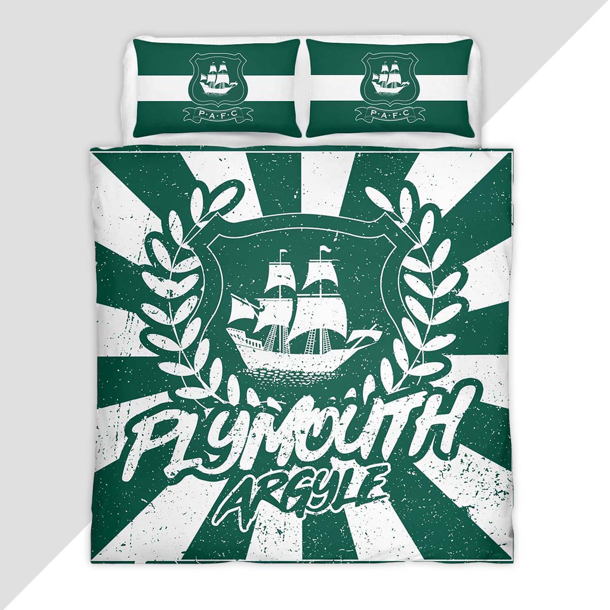 Plymouth Argyle FC Championship 10 Duvet Cover - Plymouth Argyle Bedding Set