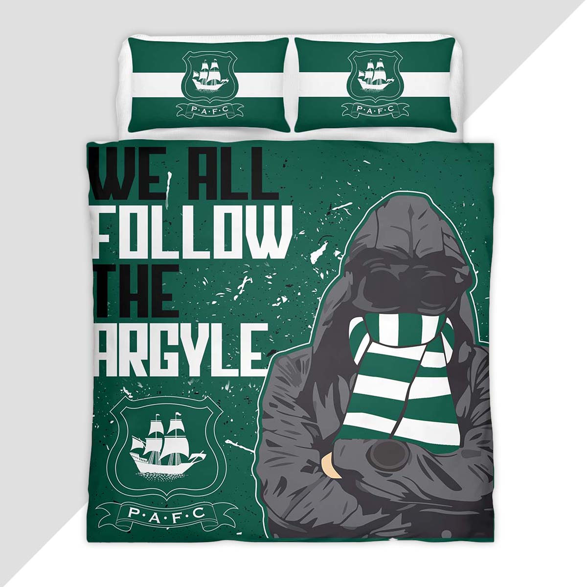 Plymouth Argyle FC Championship 12 Duvet Cover - Plymouth Argyle Bedding Set