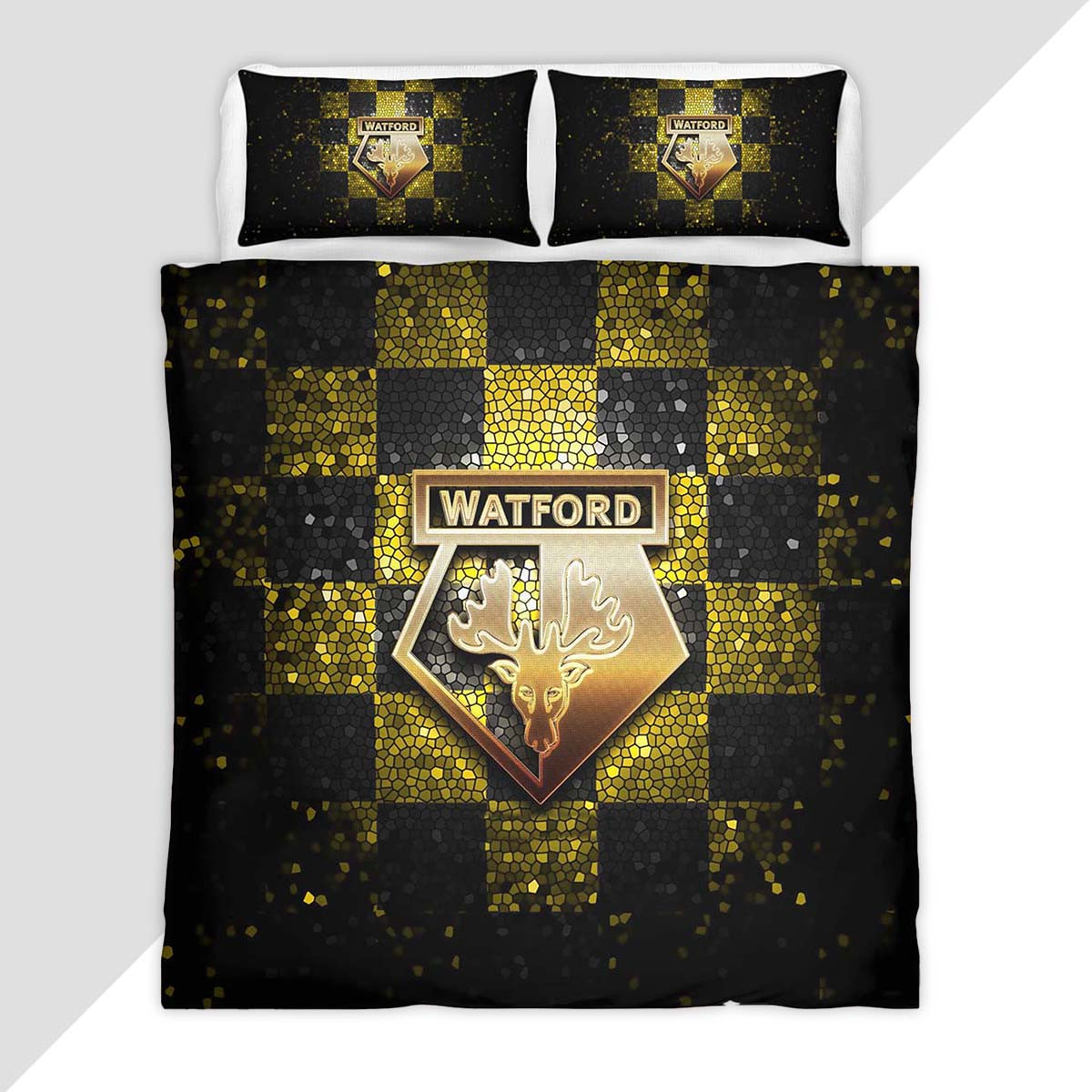 Watford FC EFL Championship 12 Duvet Cover - Watford FC Bedding Set