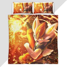 Cinderace Pokemon 9 Duvet Cover - Pokemon Bedding Set