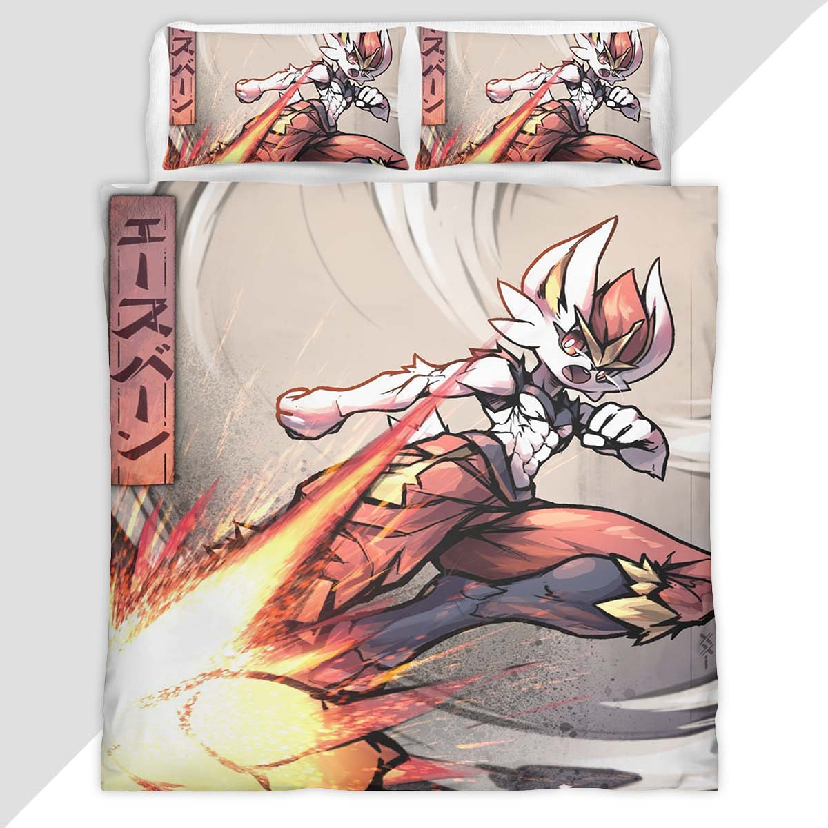 Cinderace Pokemon 7 Duvet Cover - Pokemon Bedding Set