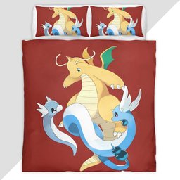 Dragonite Pokemon 6 Duvet Cover - Pokemon Bedding Set