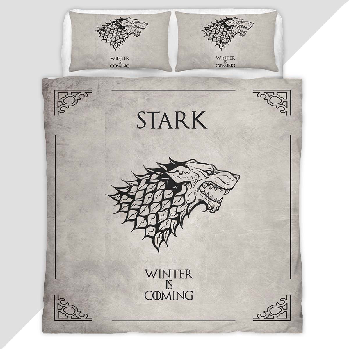 Game of Thrones Stark House Winter Is Coming Duvet Cover - Game of Thrones Bedding Set