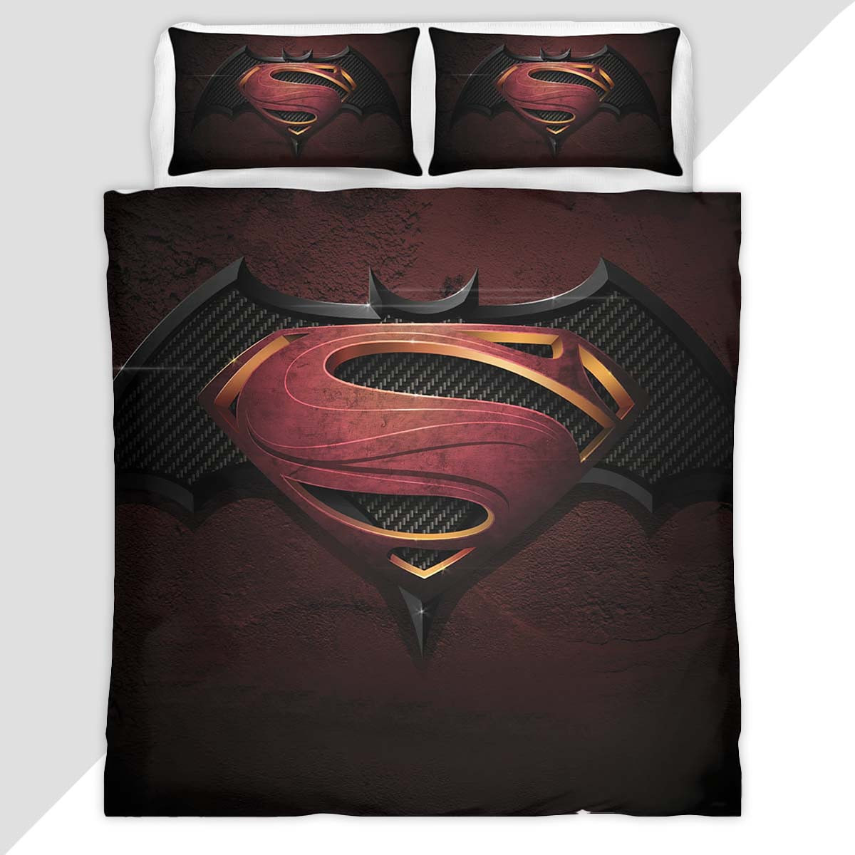 DC Batman And Superman Duvet Cover - DC Comics Bedding Set