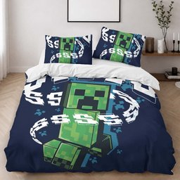 Creeper in Minecraft Game 03 Duvet Cover - Minecraft Bedding Set 2
