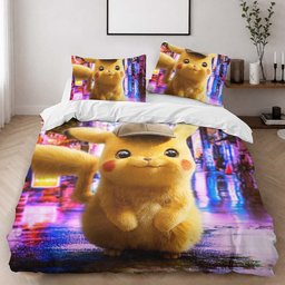 Detective Pikachu Duvet Cover - Pokemon Bedding Set 2