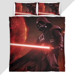 Darth Vader With Red Lightsaber Duvet Cover - Star Wars Bedding Set