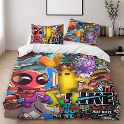 Fortnite Skin Fishstick Peely Deadpool Duvet Cover - Fortnite Bedding Set 2