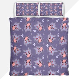 Pokemon Duvet Cover Set with Gengar Pattern Repeat