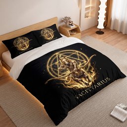 Sagittarius Cosmic Golden Archer Duvet Cover Bedding Set 2