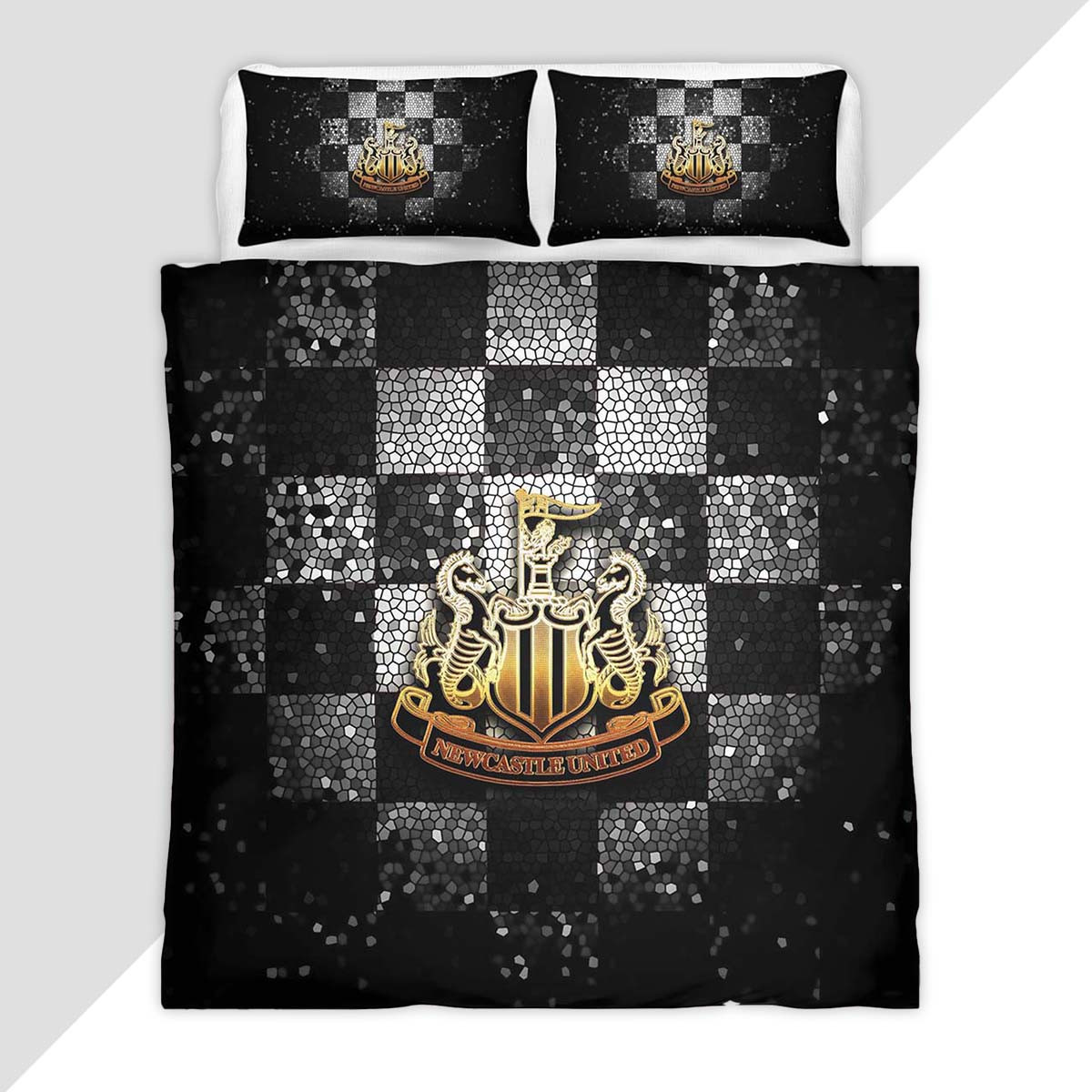 Newcastle United FC Premier League Diamond Style Duvet Cover - Newcastle United Bedding Set