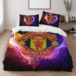 Soccer Manchester United F.C. Sports Heart Duvet Cover - Manchester United Bedding Set 2