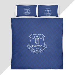 Everton FC 1878 Football Team Pattern Blue Duvet Cover - Everton FC Bedding Set
