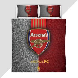 Arsenal FC Premier League Red Background Duvet Cover - Arsenal FC Bedding Set