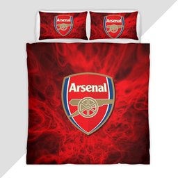 Arsenal FC Red Fire Duvet Cover - Arsenal FC Bedding Set