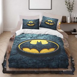 Batman Logo Classic Yellow Black Duvet Cover - Batman Bedding Set 2