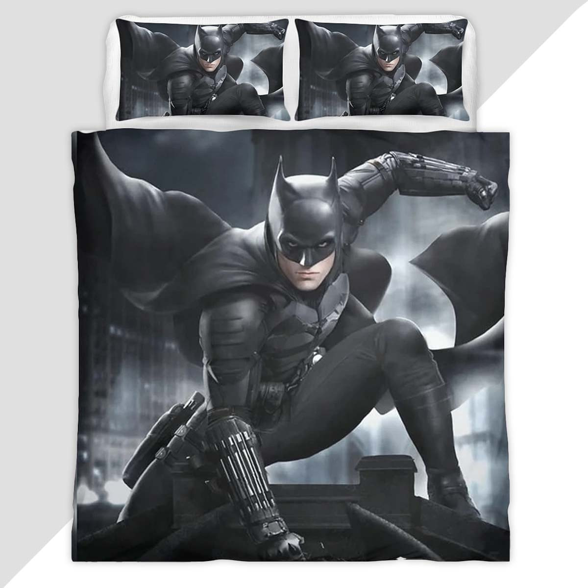Batman Hero in dark night 14 Duvet Cover - Batman Bedding Set