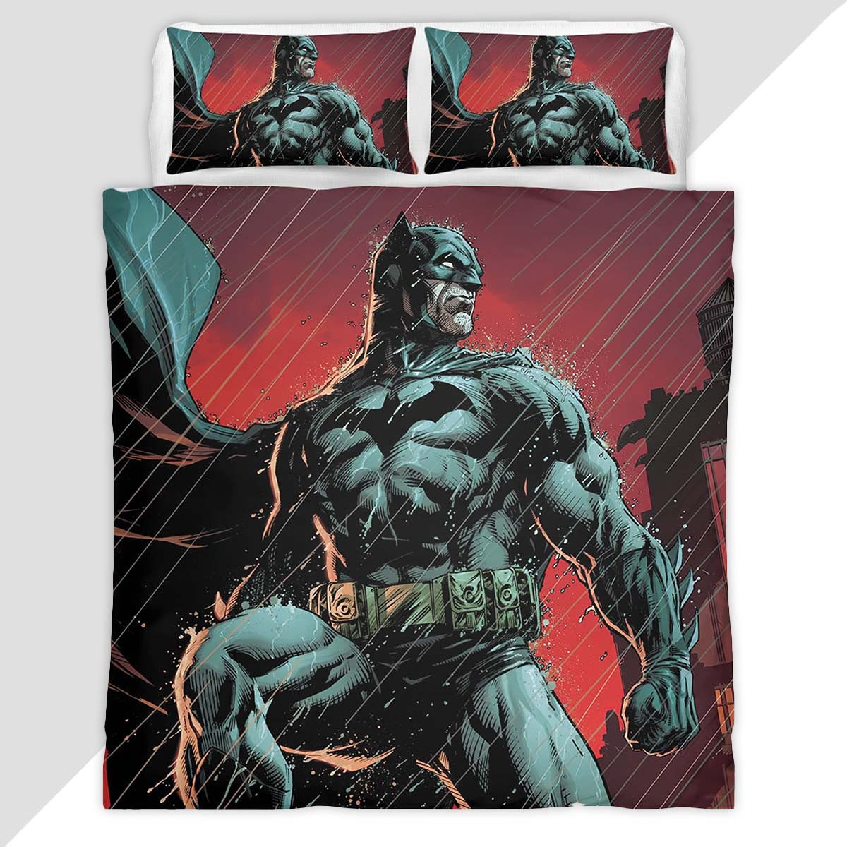 Batman Hero in dark night 03 Duvet Cover - Batman Bedding Set