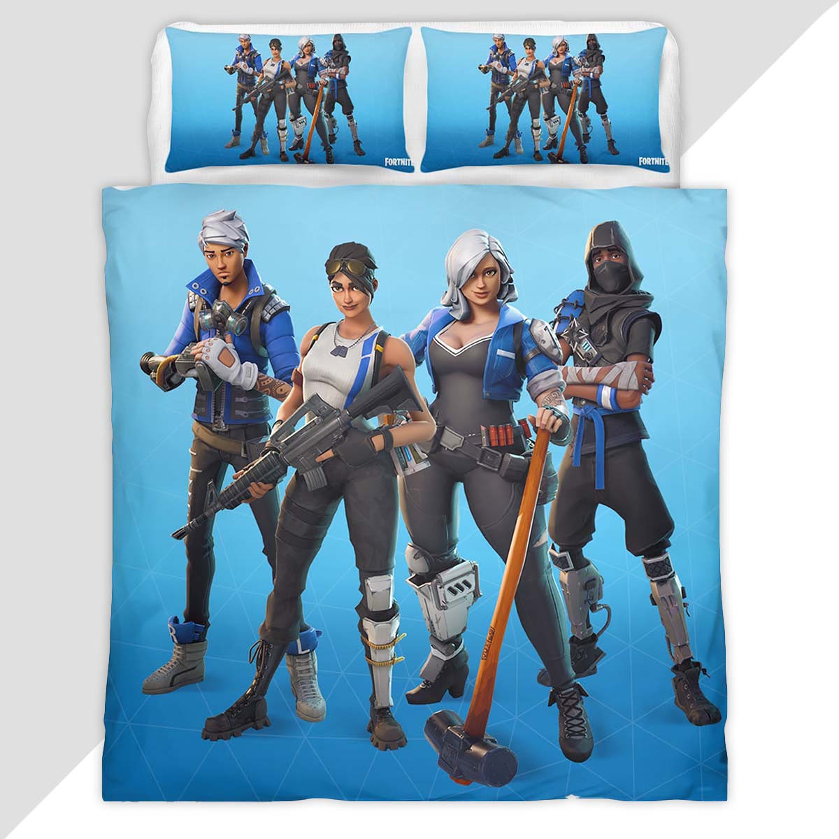 Blue Team Leader Skin Fortnite 4 Duvet Cover - Fortnite Bedding Set