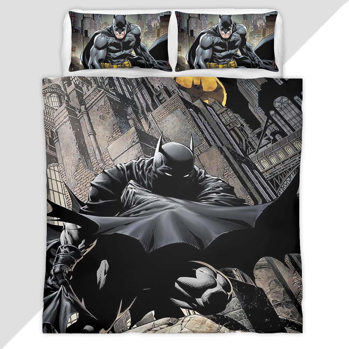 Batman Hero in dark night 02 Duvet Cover - Batman Bedding Set