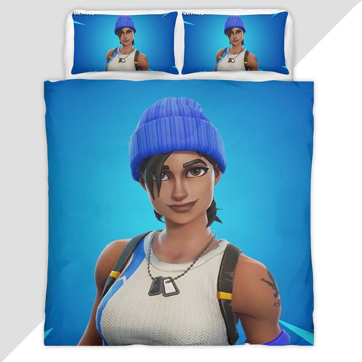 Blue Team Leader Skin Fortnite 3 Duvet Cover - Fortnite Bedding Set