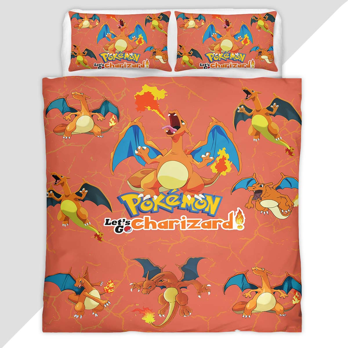 Charizard Pokemon Duvet Cover - Pokemon Bedding Set