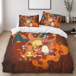 Charmander Charmeleon Charizard Fire Pokemon 3 Duvet Cover - Pokemon Bedding Set 2