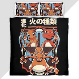 Charmander Charmeleon Charizard Fire Pokemon 2 Duvet Cover - Pokemon Bedding Set