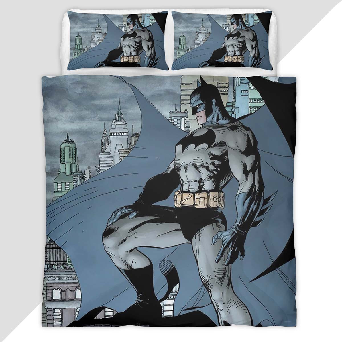 Batman Hero in dark night 8 Duvet Cover - Batman Bedding Set