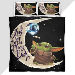 Baby Yoda I Love You To The Moon And Back Duvet Cover - Star Wars Bedding Set